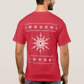 醜いクリスマスのスノーグローブ Tシャツ (裏面)