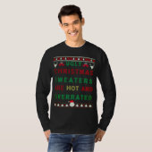 醜いクリスマスのセーターが熱くて過評価されている Tシャツ (正面フル)