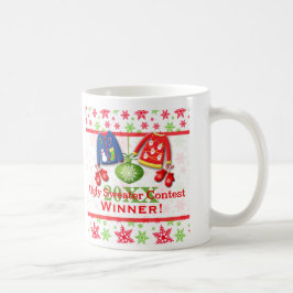 醜いクリスマスのセーターのコンテストの勝者のマグ2 コーヒーマグカップ
