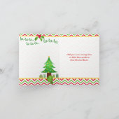 醜いクリスマスのセーターのサンキューカード サンキューカード (内部)