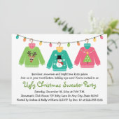 醜いクリスマスのセーターのパーティの招待状 招待状 (スタンド正面)