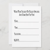 醜いクリスマスのセーターのパーティの招待状 招待状 (裏面)