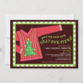 醜いクリスマスのセーターのパーティの招待状 招待状 (正面)