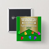 醜いクリスマスのセーターの勝者ボタン 缶バッジ (正面&裏面)