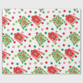 醜いクリスマスのセーターの水玉模様の包装紙 ラッピングペーパー (フラット)