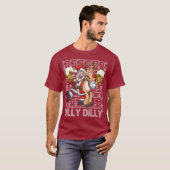 醜いクリスマスのセーターのDillyのDilly Tシャツ (正面フル)