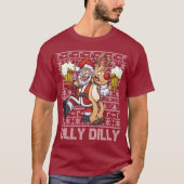 醜いクリスマスのセーターのDillyのDilly Tシャツ (正面)