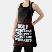 醜いクリスマスのセーターは熱くて過評価されている エプロン (インサイチュ)