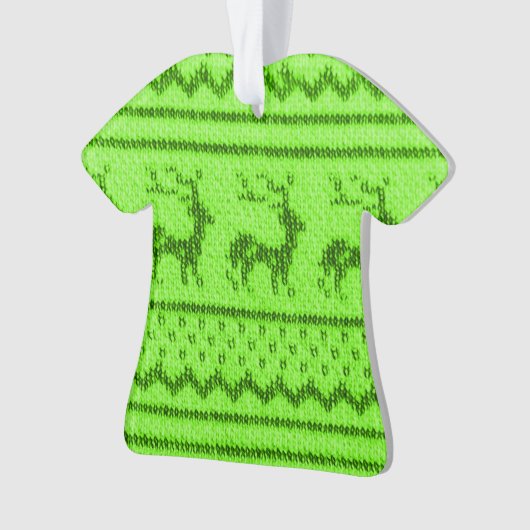 醜いクリスマスのセーターパターン オーナメント (正面)
