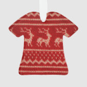 醜いクリスマスのセーターパターン オーナメント (裏面)