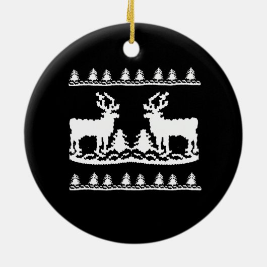 醜いクリスマスのセーター- セラミックオーナメント (裏面)