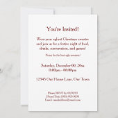 醜いクリスマスのセーター 招待状 (裏面)