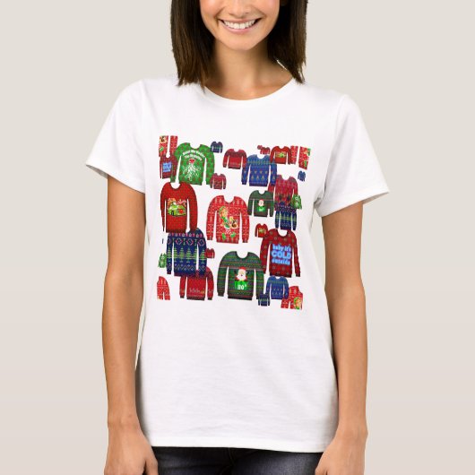 醜いクリスマスのセーター Tシャツ (正面)