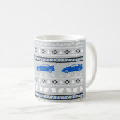 醜いクリスマスのターボ車のマグ コーヒーマグカップ (正面右)