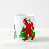 醜いクリスマスのビッグフットyeti コーヒーマグカップ (中央)