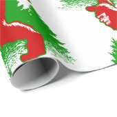 醜いクリスマスのビッグフットyeti ラッピングペーパー (ロールコーナー)