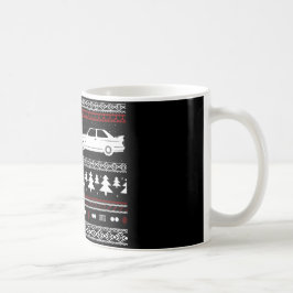 醜いクリスマスのヨーロッパのスポーツ・カーのマグ コーヒーマグカップ