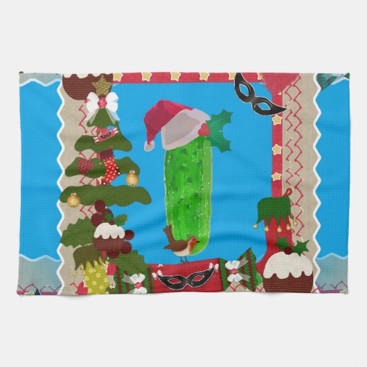 醜いクリスマスの漬物 キッチンタオル (横)