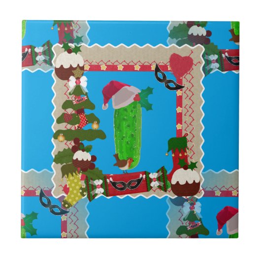 醜いクリスマスの漬物 タイル (正面)