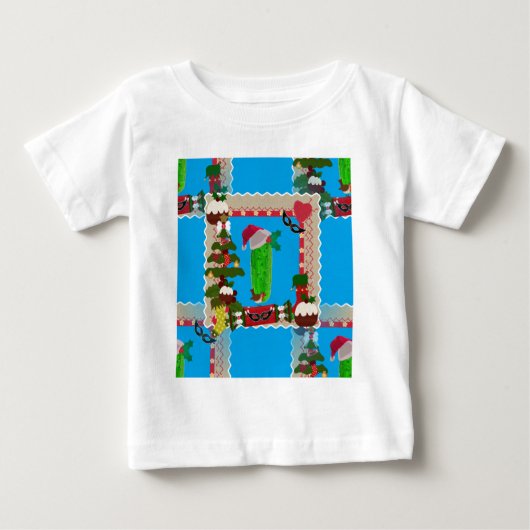 醜いクリスマスの漬物 ベビーTシャツ (正面)