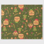 醜いクリスマスアイスクリームのサンタバーガー ラッピングペーパー (フラット)