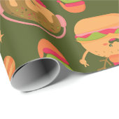 醜いクリスマスアイスクリームのサンタバーガー ラッピングペーパー (ロールコーナー)