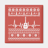 醜いクリスマスアコースティックギター マグネット (正面)