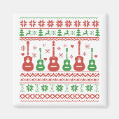 醜いクリスマスアコースティックギター マグネット (正面)