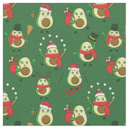 醜いクリスマスアボカドサンタフェスティバル ファブリック
