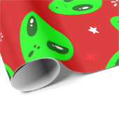 醜いクリスマスエイリアンの赤い星 ラッピングペーパー (ロールコーナー)