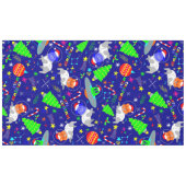 醜いクリスマスエイリアンサンタ・ドッグ・キャット テーブルクロス (正面(横))