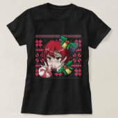 醜いクリスマスオタクあへが尾エッチエッチレwdフェンタ tシャツ (デザイン正面)