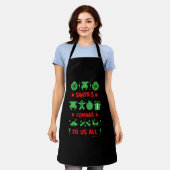 醜いクリスマスオフィスパーティーセーター エプロン (着用した状態)