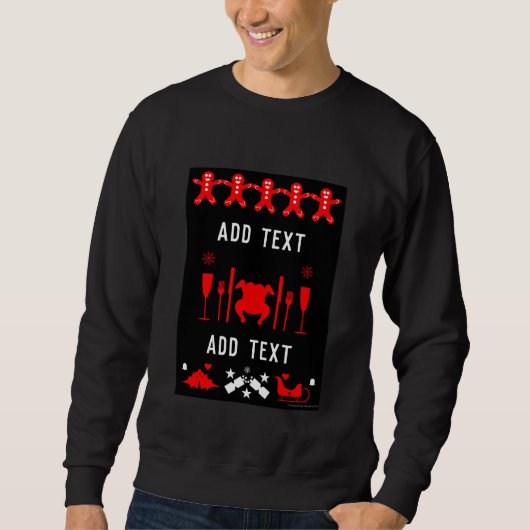 醜いクリスマスオフィスパーティーセーター スウェットシャツ (正面)