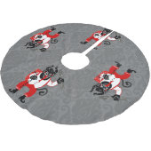 醜いクリスマスクランパスクリスマスモンスターアンティーク ブラッシュドポリエステルツリースカート (アングル)