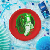 醜いクリスマスクランパスセントニコラスサンタ ペーパープレート (パーティー)