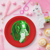 醜いクリスマスクランパスセントニコラスサンタ ペーパープレート (パーティー)