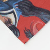 醜いクリスマスクランプスアンティークレッド フリースブランケット (角)