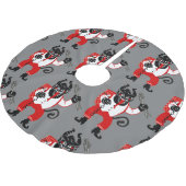 醜いクリスマスクランプスクリスマスモンスター ブラッシュドポリエステルツリースカート (アングル)