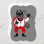 醜いクリスマスクランプスクリスマスモンスター 招待状 (正面/裏面)