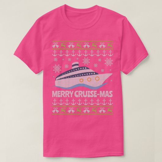 醜いクリスマスクルーズ船休暇 Tシャツ (デザイン正面)
