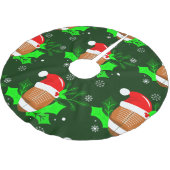 醜いクリスマスサッカースポーツクリスマスホリー ブラッシュドポリエステルツリースカート (アングル)