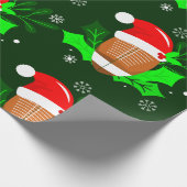 醜いクリスマスサッカースポーツクリスマスホリー ラッピングペーパー (角)