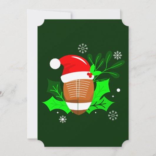 醜いクリスマスサッカースポーツクリスマスホリー 招待状 (正面)