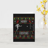 醜いクリスマスサッカースポーツチームキッカー カード (黄色い花)