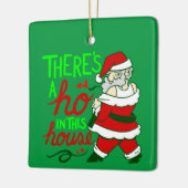 醜いクリスマスサンタクロースホーハウス セラミックオーナメント (左)