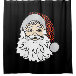 醜いクリスマスサンタクロース不気味なホテルカーペット シャワーカーテン