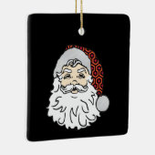 醜いクリスマスサンタクロース不気味なホテルカーペット セラミックオーナメント (右)
