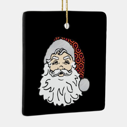 醜いクリスマスサンタクロース不気味なホテルカーペット セラミックオーナメント (右)