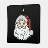 醜いクリスマスサンタクロース不気味なホテルカーペット セラミックオーナメント (左)